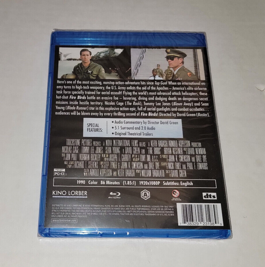 Fire Birds (Blu-ray Disc, 2018) SEALED Nicholas Cage, Tommy
