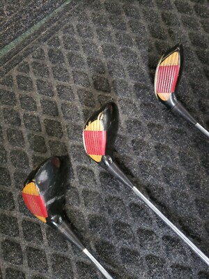 (3) Ping Eye Black Dot Wood Set Driver, 3W, 5W Steel ZZ Lite Shafts #1
