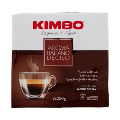 Kimbo Coffee Aroma Italiano Strong Flavor 2X250G - 10 Packs Of 2 Pieces