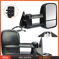 Pair Tow Mirrors For 1988-1998 Chevy Gmc Ck 1500-3500 Power Towing Side Mirror