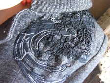 Papaya Grey Size12 Lace Used Coat Jacket Goth Alternative Hand Made Unique