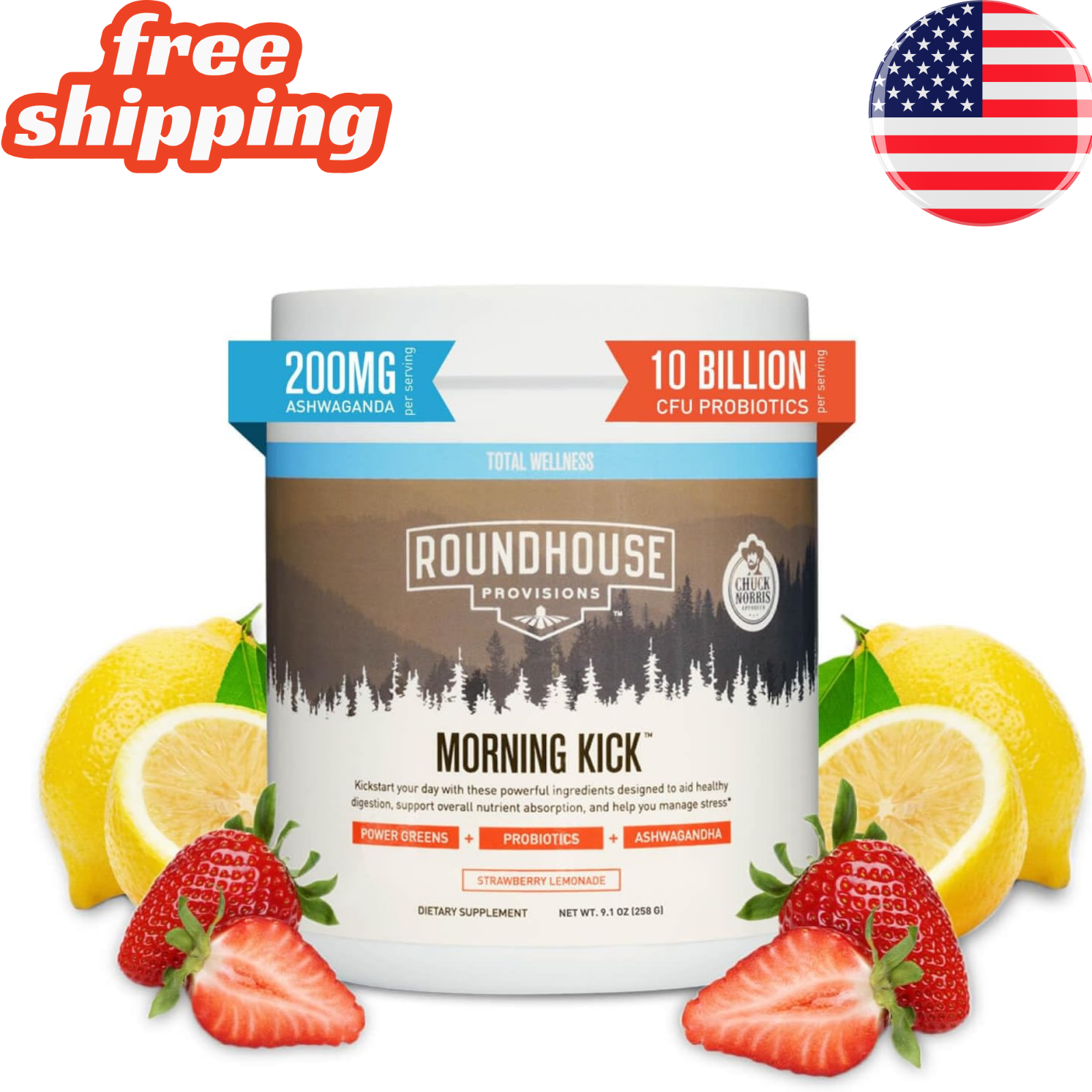 **ROUNDHOUSE PROVISION Morning Kick - Superfood Powder with Collagen & Probiotic