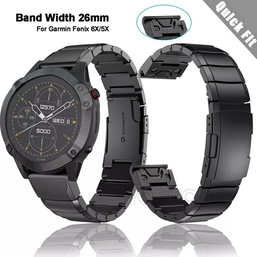Stainless Steel Strap For Garmin Fenix 6X Sapphire/6 Pro Solar