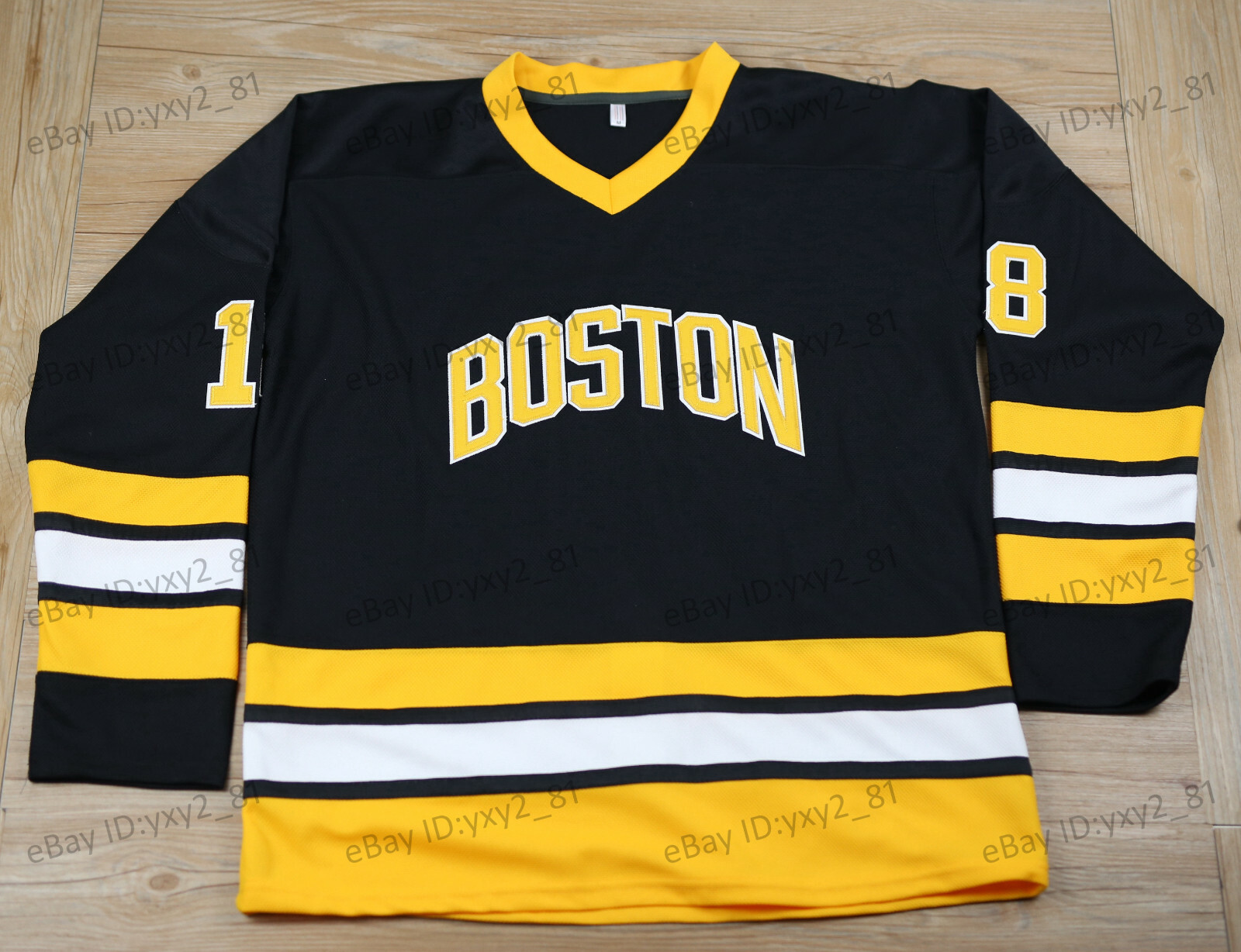 Happy Gilmore 18 Boston Alternate Style Black Hockey Jersey — BORIZ