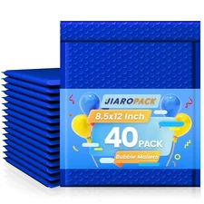 40x Bubble Mailers 8.5x12 Padded Envelopes Bubble Mailing Bag 8.5x11 Royal Blue