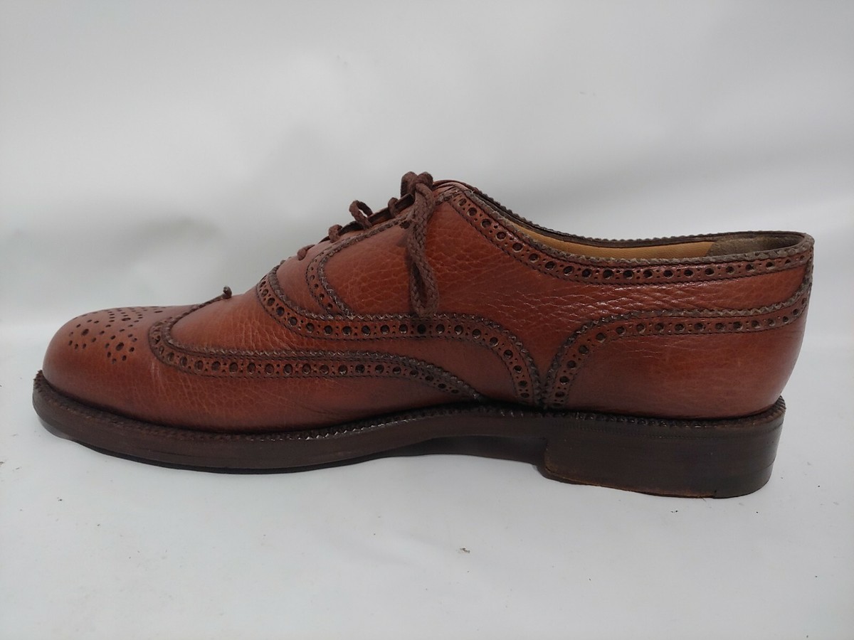a. testoni Brown Leather Oxfords with Brogue Detailing CLASSIC_SOKO_KE | A. TESTONI. Men main image 4