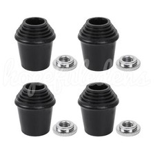 4pcs Black Rubber Bass Drum Threaded Feet Replacement for Gretsch, Tama