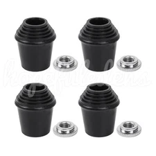 20pcs Black Rubber Bass Drum Threaded Feet Cap Replacement for Gretsch