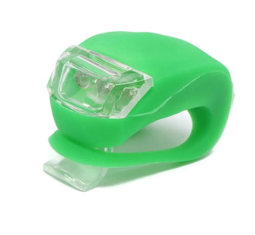 New Bike Cycling Single LED Front/Rear Light Waterproof Green D101UUU