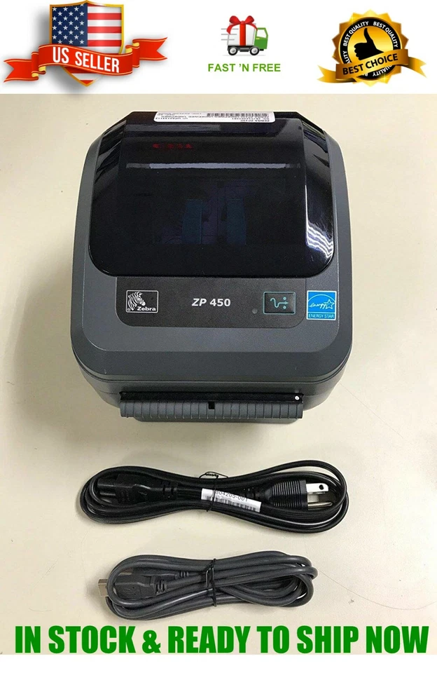 MANUFACTURE SEALED & IN STOCK - Zebra ZP 450 Label Thermal Printer QUICK SHIP - Image 2 of 4