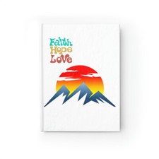 Colorful Faith Hope Love Journal for Kids Adult Teen 128 Pages Hardcover