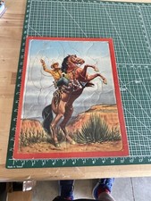 Vintage 1950 Cowboy Puzzle Saalfield Publ. Co. Frame Tray Roy Rogers 7329 Mint