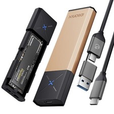 M.2 SSD Enclosure NVMe SATA Tool-Free Adapter USB 3.2 Gen 2 Aluminum Case