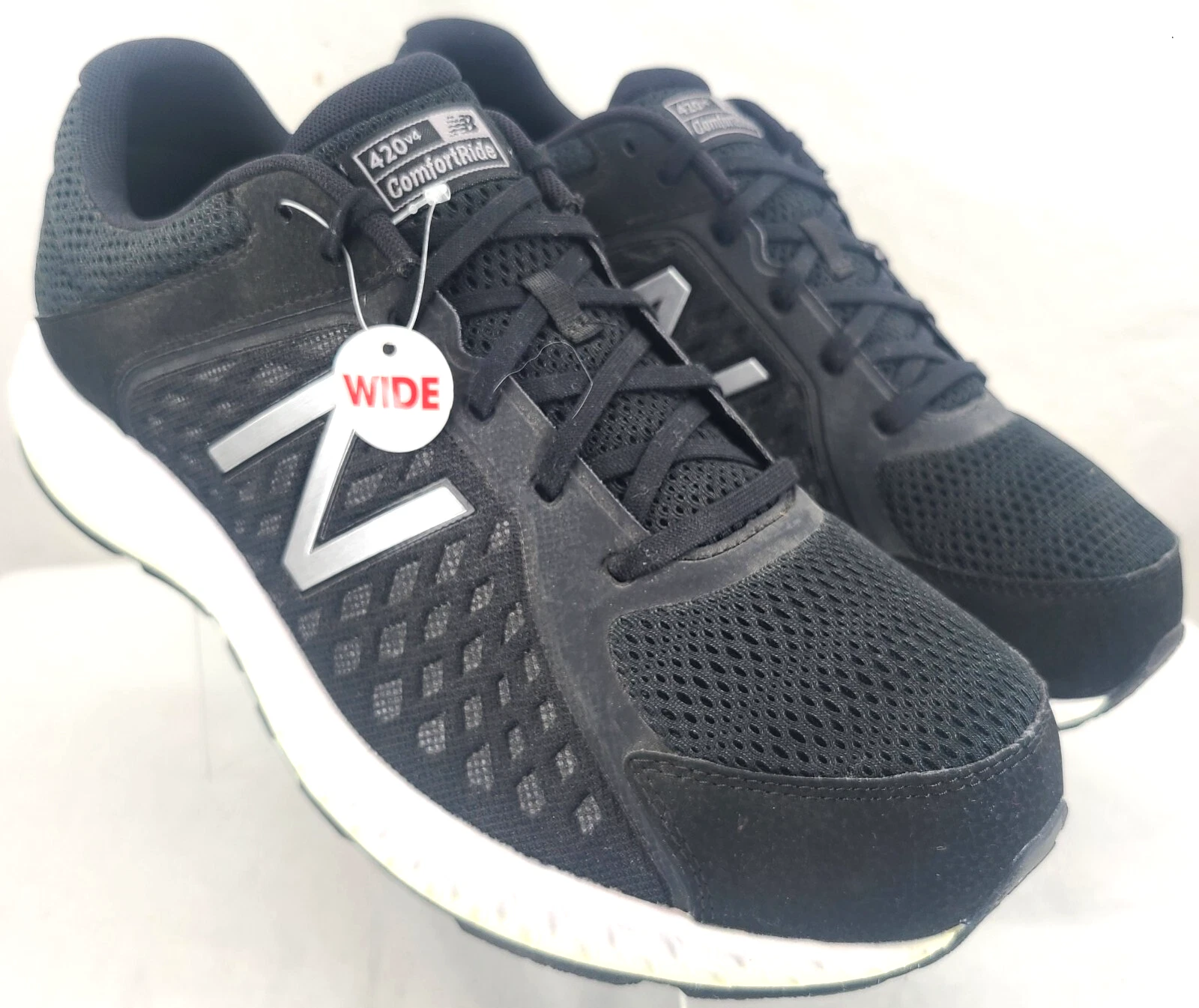 NUOVE scarpe da ginnastica New Balance 420 v4 Comfort Ride nere a rete da uomo US 13