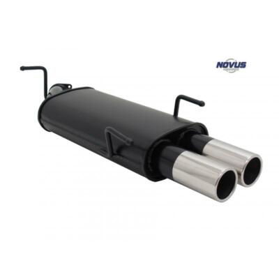 Novus Stahl Sport Auspuff Endschalldämpfer Opel Vectra B inkl. 16V 2x76 rund