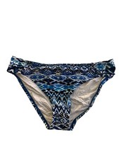 La Blanca Island Goddess Side Shirred Hipster Swim Bottoms Blue 10