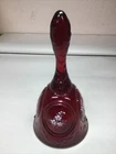 Fenton Ruby Red D. B. Arbour Art Glass Bell Figurine 6.5" tall