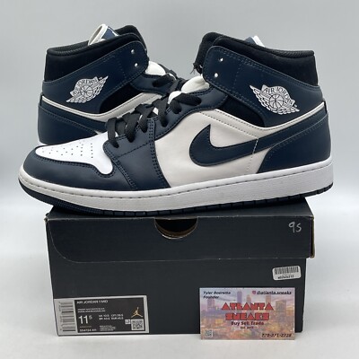 Size Jordan Mid Armory Navy 2021 Leather Black Suede