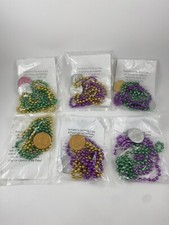 LOT OF ( 6) MARDI GRAS NEW ORLEANS RANDOM PULL SURPRISE PACK DOUBLOONS & BEADS