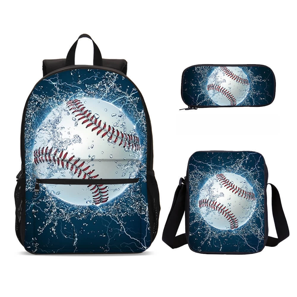 Water Baseball Sport Backpack Set, Back to School Gift for Kid