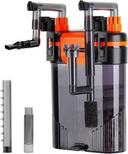 hygger Hang On Back Filter, 380L/H 6W Hang On Aquarium Filter,Quiet Canister Fi