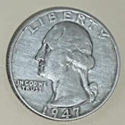 1947 P Washington Quarter 25c Philadelphia 90% Silver US Coin