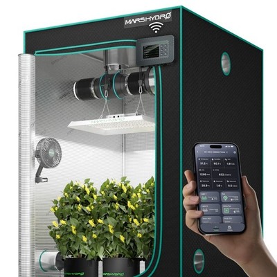 Mars Hydro TSW 2000 LED Grow Light + 4'X4'(120X120CM) Smart Grow Tent Kits