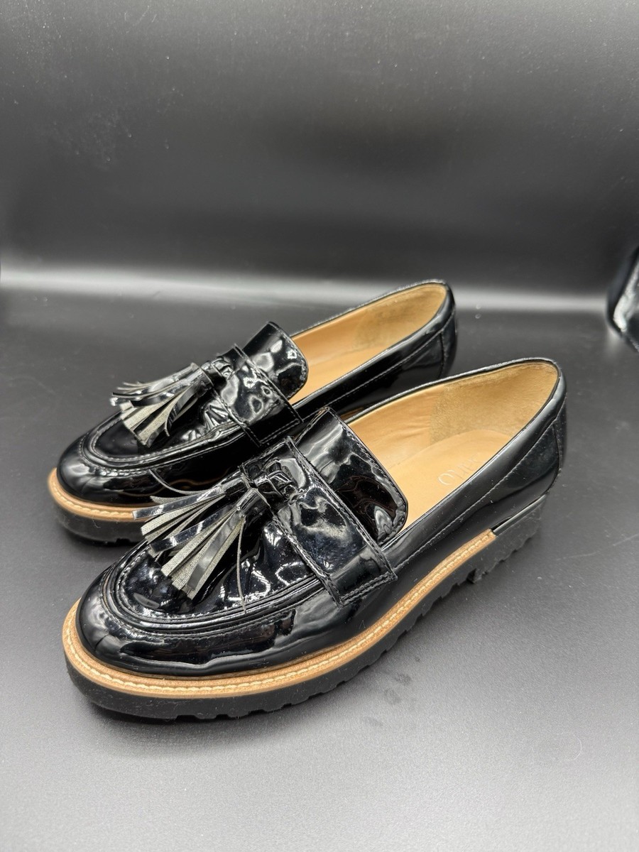 Franco Sarto Loafers Black Patent Leather Tassel Loafer  display picture 1