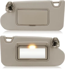 Left & Right Sun Visor with Vanity Light for 2013-2018 Nissan Altima Without Sun