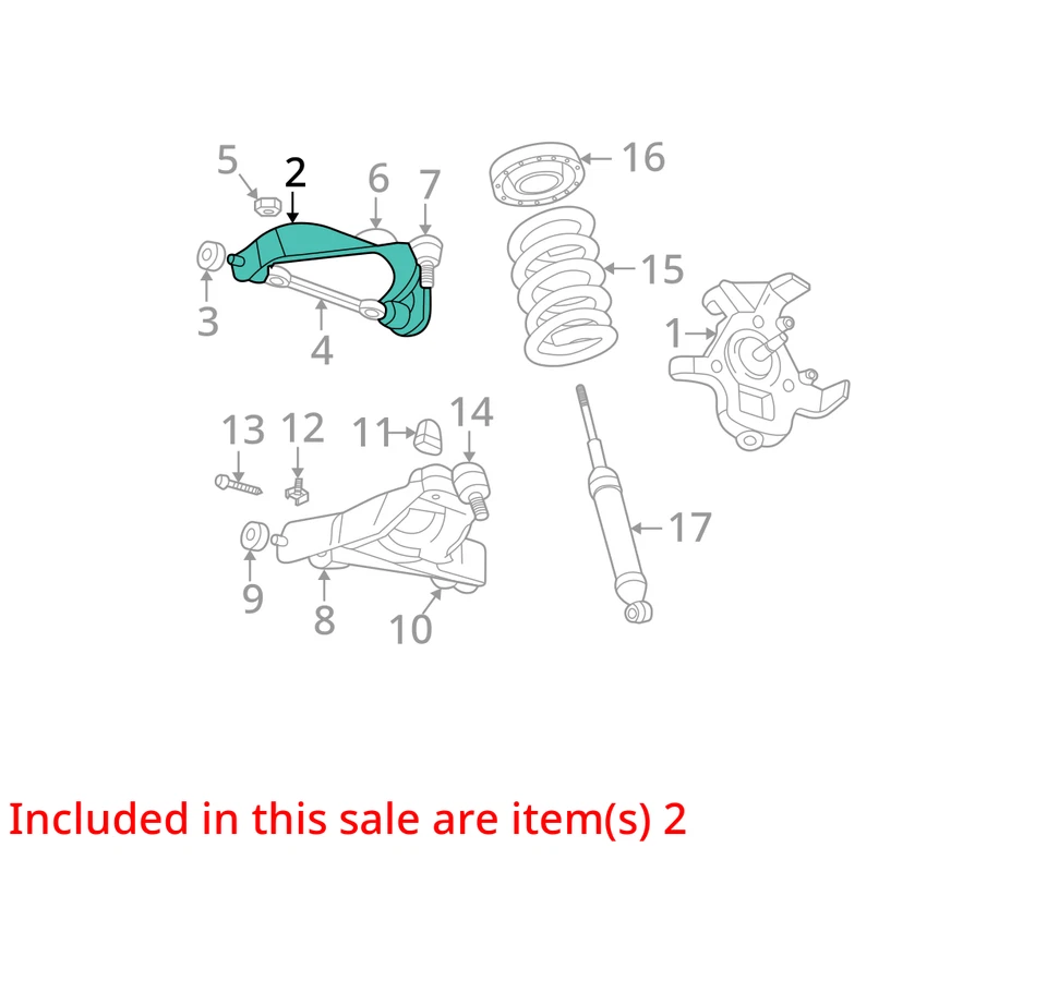 Brazo de control superior SE ADAPTA A DODGE DAKOTA DURANGO 2000-2004 5166385AA - NUEVO OEM Foto 2 de 3