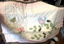 NEW POTTERY BARN KIDS HAYLEY QUILTED STANDARD PILLOW SHAM BIRD BUTTERFLIES
