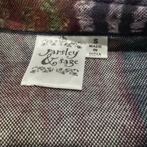 PARSLEY & SAGE S Tunic Top Sleeveless Button Front Abstract Print Artsy Boho - Picture 5 of 5