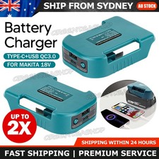 1/2 PCS for Makita 18V LXT Battery Holders USB Charger Adapter,with USB-A&USB-C
