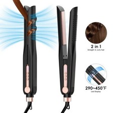 NICEBAY Airflow Styler, Titanium Hair Straightener  Curling Iron with Cooling A