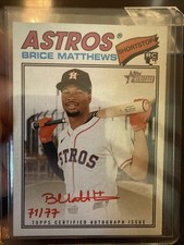 2026 Topps Heritage - Real One Autographs Brice Matthews #ROA-BM (AU, RC) /77