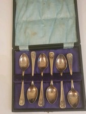 Vintage Silver Plated  Tea Spoons ×6 in Original.case