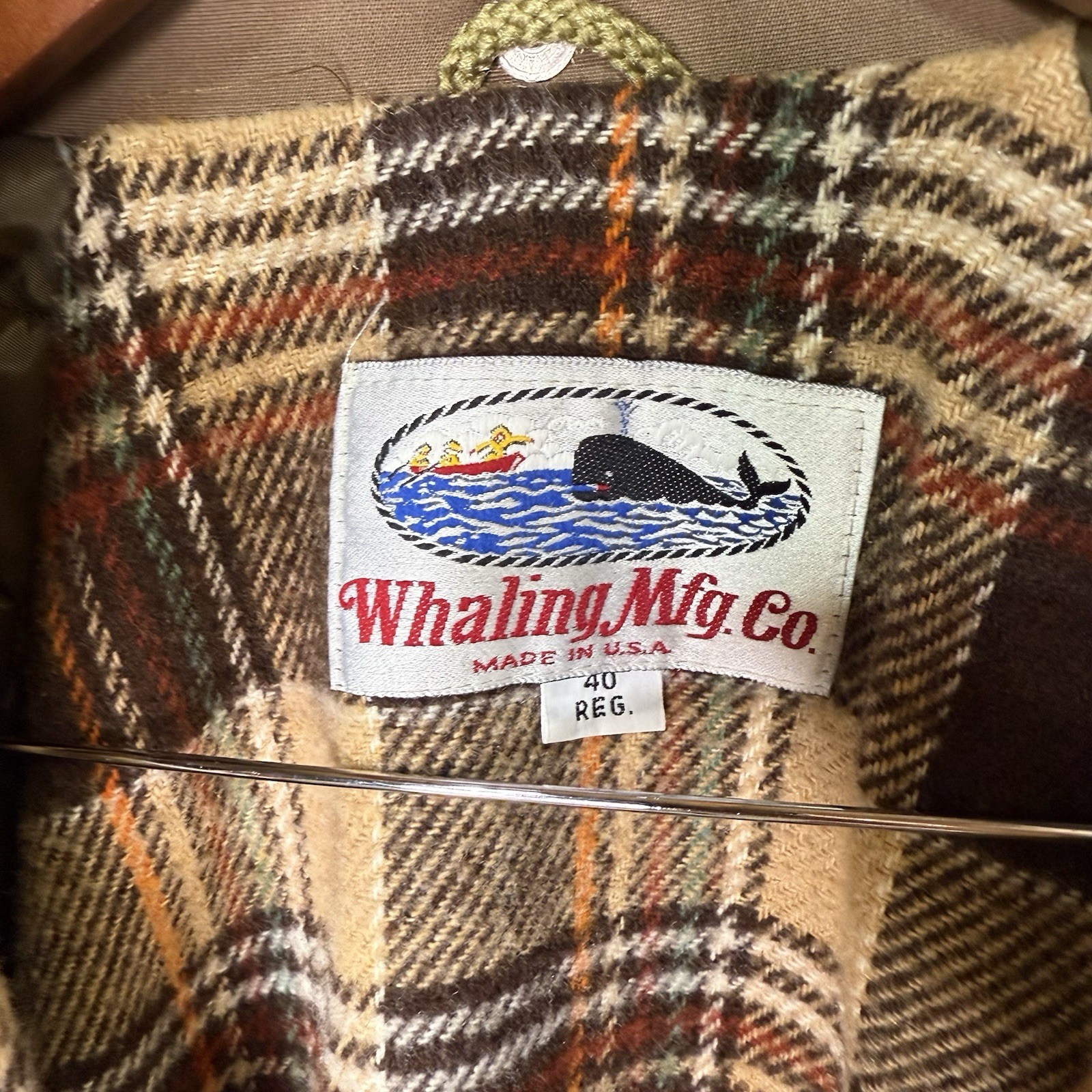 Vintage Whaling Mfg Co. Made in USA Men's Hunting & Shooting Jacket Size 40 Reg.