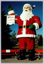 Frankenmuth Mich Bronner's Christmas Santa Continental Postcard 4x6 Unused