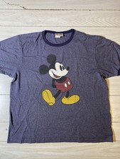 Vintage 70s MICKEY MOUSE WALT DISNEY WORLD Heather Blue T-Shirt L