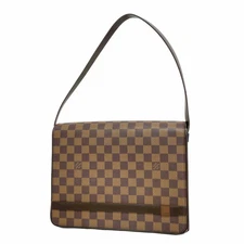 5Pb1761 Louis Vuitton Shoulder Bag Damier Tribeca Carre N51161 Ebene Used Ladies