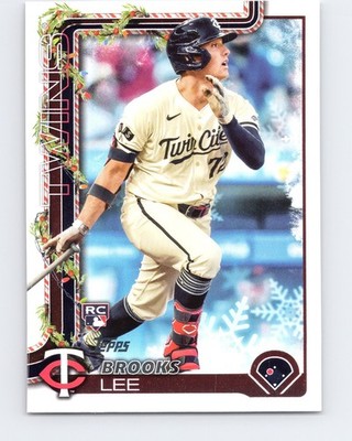 2025 Topps Holiday Brooks Lee H13 Cookie Back Variation SP (RC)