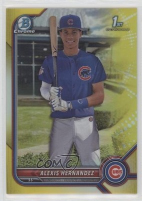 2022 Bowman Chrome Prospects Yellow Refractor 56/75 Alexis Hernandez 16mf