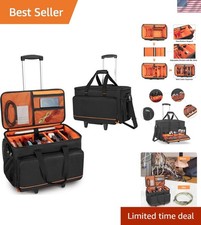 Durable Rolling DJ Gear Transport Bag - Lightweight, Padded  Water-Resistant