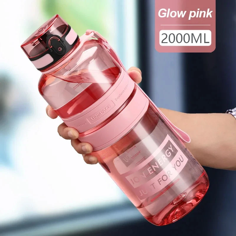 1.5L/2L Large Sport Water Bottle BPA-Free Leakproof Shaker for Outdoor Fitness - Image 3 of 4