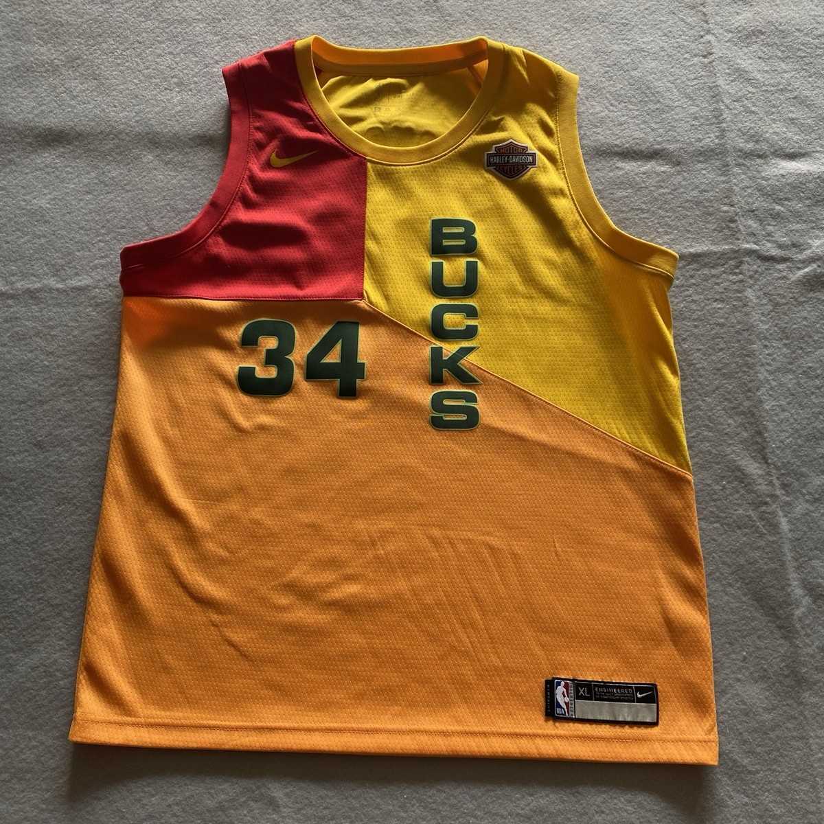 City Edition Red And Yellow Nba Jersey Giannis Antetokounmpo 2018