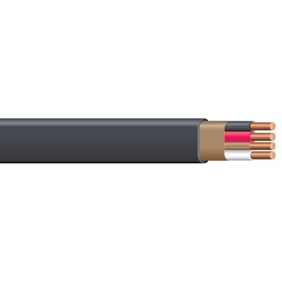 Woods 50 ft 6 3 Black Stranded CU SIMpull NM B Wire