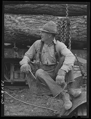 Grant County Oregon Malheur National Forest Lumberjack 1942 Logging Worker