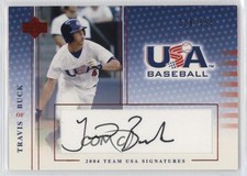 2005 USA Baseball Team Signatures Black Ink 119/595 Travis Buck #S-40 Auto 0u9w