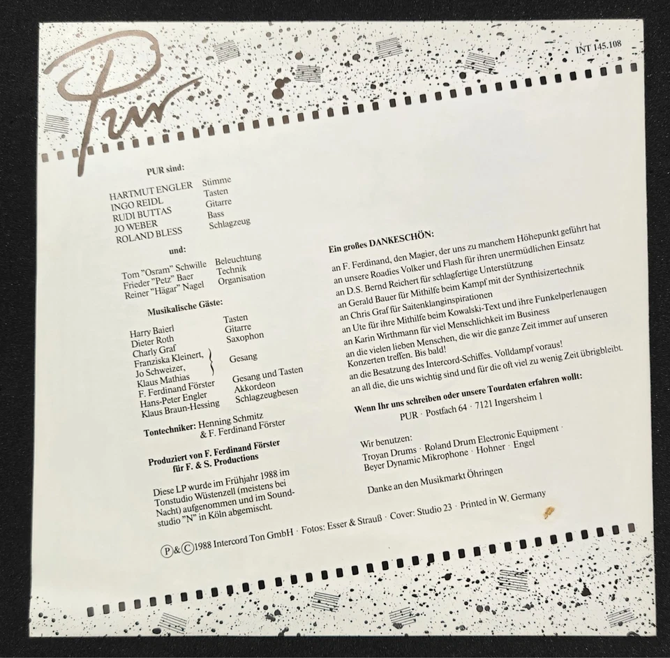 LP / Schallplatte / Vinyl - PUR - WIE IM FILM - Bild 4 von 4