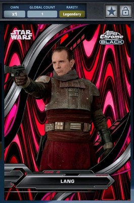 Star Wars Card Trader Legendary Chrome Black Magenta Ray Wave Lang 10cc *Digital